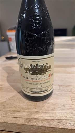 Valea Ronului Châteauneuf-du-Pape Château Châteauneuf-du-Pape Baronne Vincent 2017