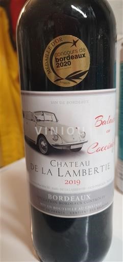 Bordeaux Château La Lamberterie Balade en Cocci 2019