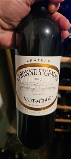 Bordeaux Haut-Médoc Château Caronne Sainte Gemme 2007