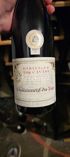 Valea Ronului Châteauneuf-du-Pape Héritage Cavare 2007