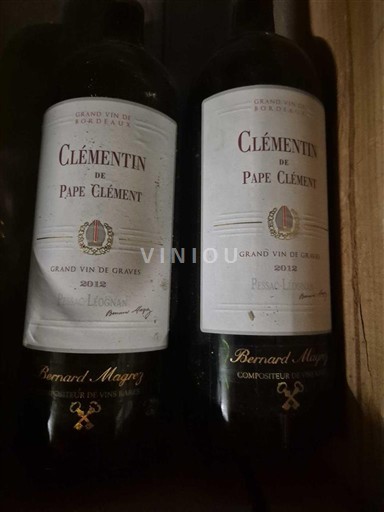 Bordeaux Pessac-Léognan Château Pape Clément Clémentin de Pape Clément 2012