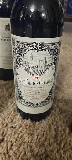 Bordeaux Saint-Émilion Grand Cru Saint-Emilion 1987