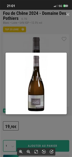 Valea Loarei Urfé Domaine Pothiers Fou de Chêne 2024