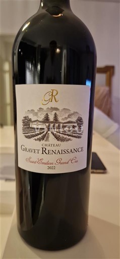 Bordeaux Saint-Émilion Grand Cru Château Gravet Renaissance 2022