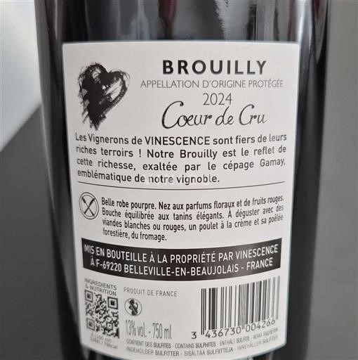 Beaujolais Brouilly Vinescence Cœur de Cru 2024