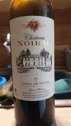 Vinhos Rouge sec Château Noirac 2010 França Bordéus Côtes-de-bourg AOC