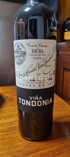 La Rioja Rioja R. López de Heredia Viña Tondonia Viña Tondonia 2003