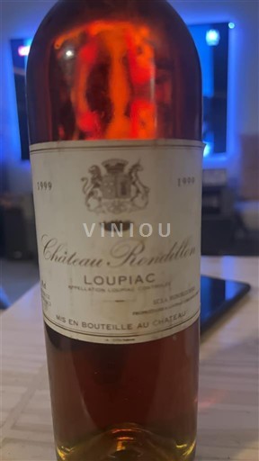 Bordeaux Loupiac Château Rondillon 1999