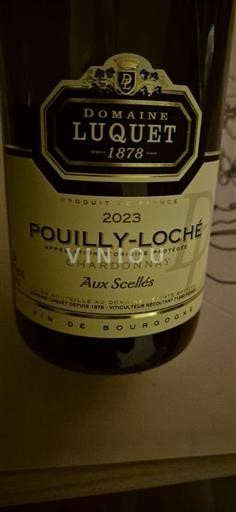 Vinuri Blanc sec Aux Scellés Domaine Luquet 2023 Franța Burgundia Pouilly-loché AOC