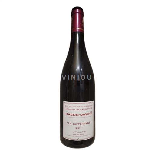 Vin Rouge sec La Différence Domaine Des Poncétys 2011 France Bourgogne Mâcon et mâcon-villages AOC