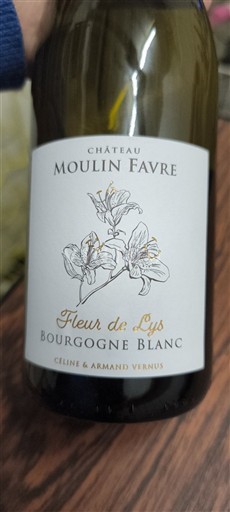 Vinuri Blanc sec Fleur de Lys Château Moulin Favre 2024 Franța Burgundia Nespecificat AOC