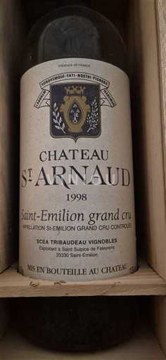 Bordeaux Saint-Émilion Grand Cru Château St Arnaud 1998