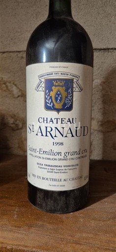 Bordoja Saint-Émilion Grand Cru Château St Arnaud 1998