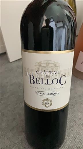 Bordeaux Pessac-Léognan Château Belloc 2017