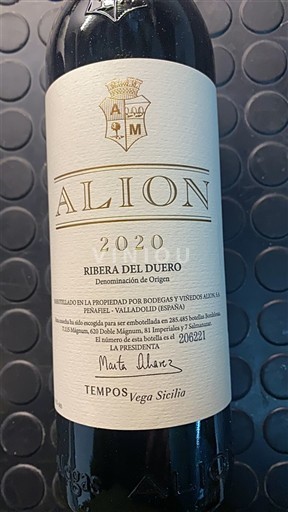 Castilia și León Ribera del Duero Bodegas y Viñedos Alión (Vega Sicilia) Alión 2020