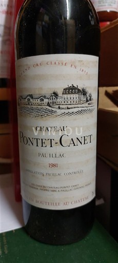 Bordeaux Pauillac Château Pontet-Canet Guy Tesseron 1981