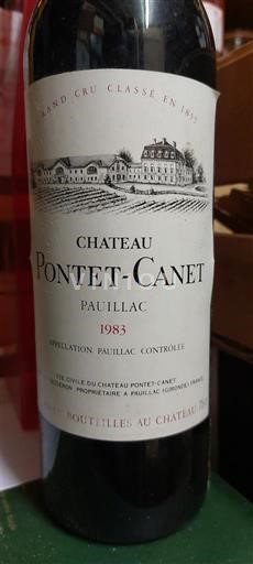 Bordeaux Pauillac Château Pontet-Canet Guy Tesseron 1983