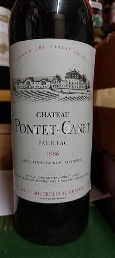 Vinuri Rouge sec Guy Tesseron Château Pontet-Canet 1986 Franța Bordeaux Pauillac AOC