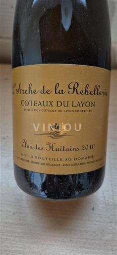 Wines Blanc moelleux Clos des Huitains L'Arche de la Rebellerie 2010 France Loire Valley Coteaux-du-Layon AOC