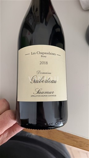 Loiren laakso Saumur Domaine Guiberteau Les Chapaudaises Bizay 2018