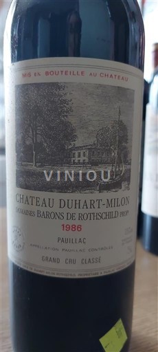 Bordoja Pauillac Château Duhart-Milon Duhart-Milon-Rotschild 1986