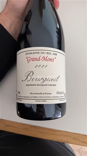 Valea Loarei Bourgueil Domaine Bel Air Grand-Mont 2021