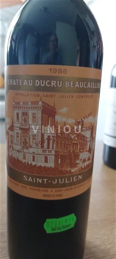 Vinuri Rouge sec Jean Eugène Borie Château Ducru-Beaucaillou 1986 Franța Bordeaux Saint-Julien AOC