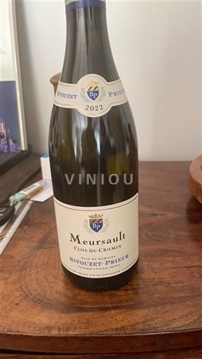 Burgundy Meursault Bitouzet-Prieur Clos du Cromin 2022