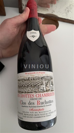 Burgundia Ruchottes-chambertin Grand Cru Domaine Armand Rousseau Clos des Ruchottes Monopole 2006