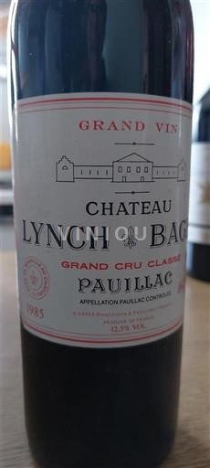 Bordeaux Pauillac Château Lynch-Bages A. Cazes 1985