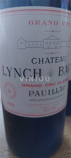 Bordeaux Pauillac Château Lynch-Bages À. Cazes 1988