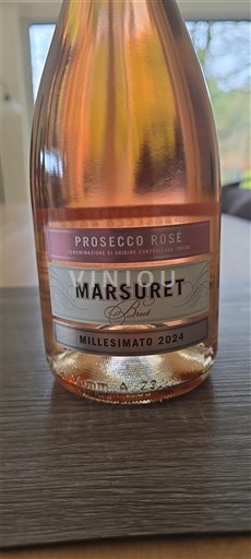 Rượu vang sủi bọt Rosé brut Marsuret 2024 Ý Vénétie Không được chỉ định DOC