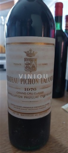 Bordeaux Pauillac Grand Cru Château Pichon Longueville Comtesse de Lalande 1976