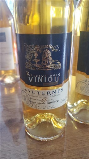 Burdeos Sauternes Boubée Réserve 2019