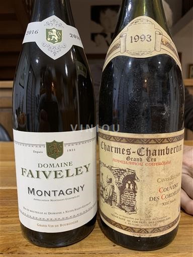 Borgogna Charmes-Chambertin Grand Cru Caves Réunies Couvent des Cordeliers 1993