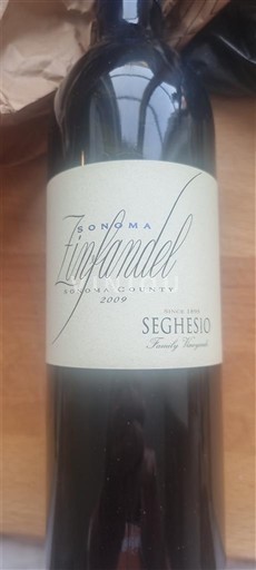 AVA din California Sonoma Coast Seghesio Family Vineyards Sonoma Zinfandel 2009