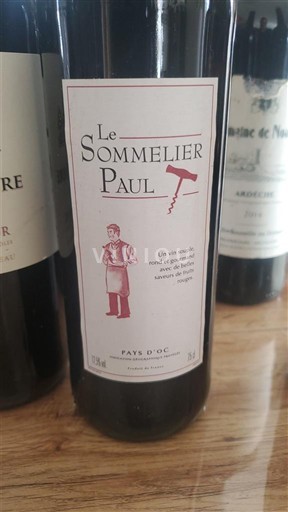Wines Rouge sec Le Sommelier Paul 2017 France Languedoc-Roussillon Pays d'Oc IGP