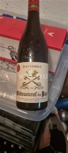 Wijnen Rouge sec Jean Vidérue 2020 Frankrijk Rhônevallei Châteauneuf-du-Pape AOC