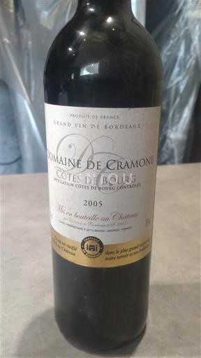 Bordeaux Côtes-de-Bourg Domaine Cramone 2005