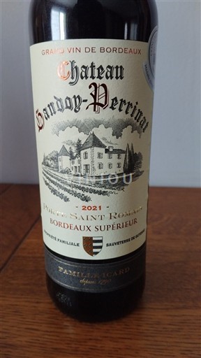 Bordoja Bordeaux Supérieur Château Sandoy-Perrin 2021