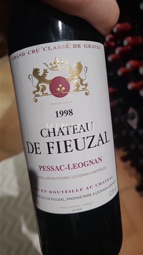 Bordeaux Pessac-Léognan Grand Cru Château Fieuzal 1998