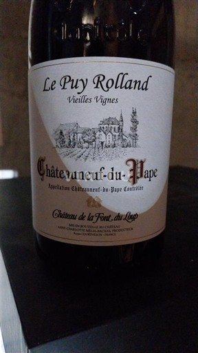 Valea Ronului Châteauneuf-du-Pape Château La Font du Loup Le Puy Rolland Vieilles Vignes 2019