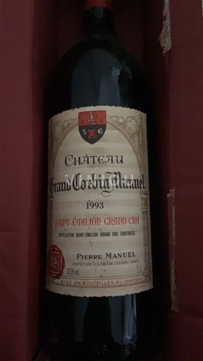 Vinuri Rouge sec Château Grand Corbin Manuel 1993 Franța Bordeaux Saint-Émilion Grand Cru AOC