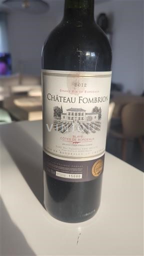 Bordeaux Blaye-Côtes-de-Bordeaux Château Fombrion 2012