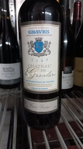 Bordeaux Graves Château La Graveillère Prestige 2008