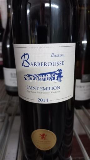 Bordeaux Saint-Émilion Château Barberousse 2014