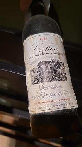 Vinuri Rouge sec Domaine La Croze de Pys 1982 Franța Sud-Vest Cahors AOC