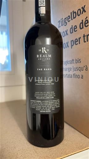 AVA kaliforniane Napa Valley Realm Cellars The Bard 2021