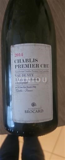 Rượu vang Blanc sec Vaul de Vey Domaine Jean-Marc Brocard 2014 Pháp Bourgogne Chablis AOC Premier Cru