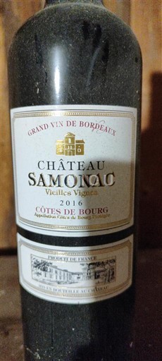 Bordoja Côtes-de-bourg Château Samonac Vieilles Vignes 2016